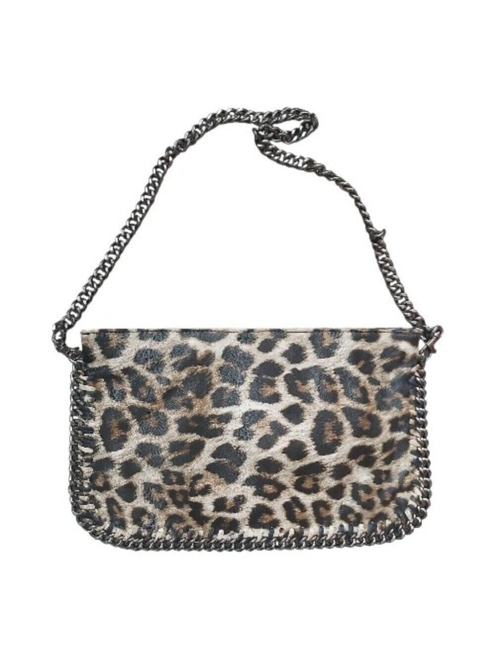 Carlos by Carlos Santana Leopard Clutch / 90s Shoulder Bag - Detachable Chain